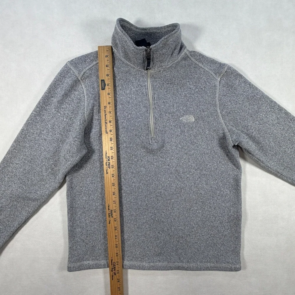 The North‎ Face Mens Small Gordon Lyons 1/4 Zip Fleece Pullover Heather Gray
